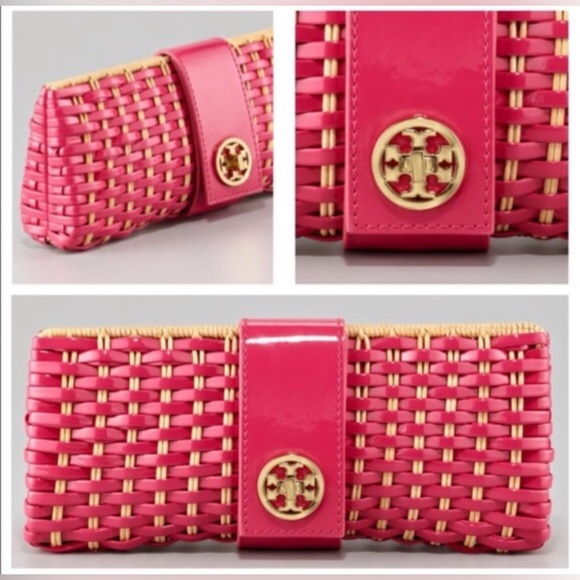 Tory Burch Ratan Woven Clutch - Picture 1 of 11